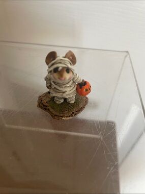 Wee Forest folk Mini Halloween Mouse Mummy Figurine -small flaw